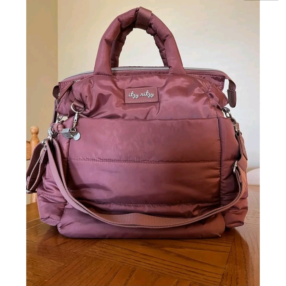 Itzy Ritzy Unisex Dream Convertible Diaper Bag, in canyon rose.